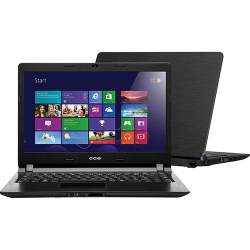 Notebook Ultrafino CCE com Intel Dual Core 2GB 500GB LED 14"